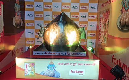 Fortune Edible Oil & Foods Creates World’s Largest Traditional Modak (851 kg) at Girgaon Cha Raja